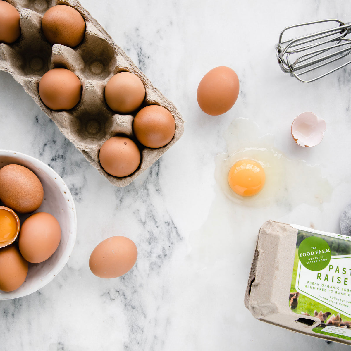 Organic pasture-raised eggs - 8 Dozen Total