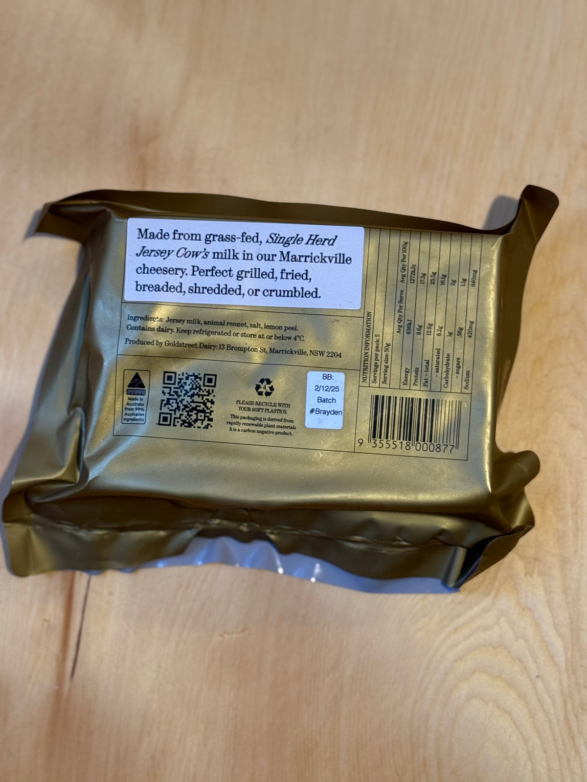 Goldstreet Grassfed Jersey Cheese