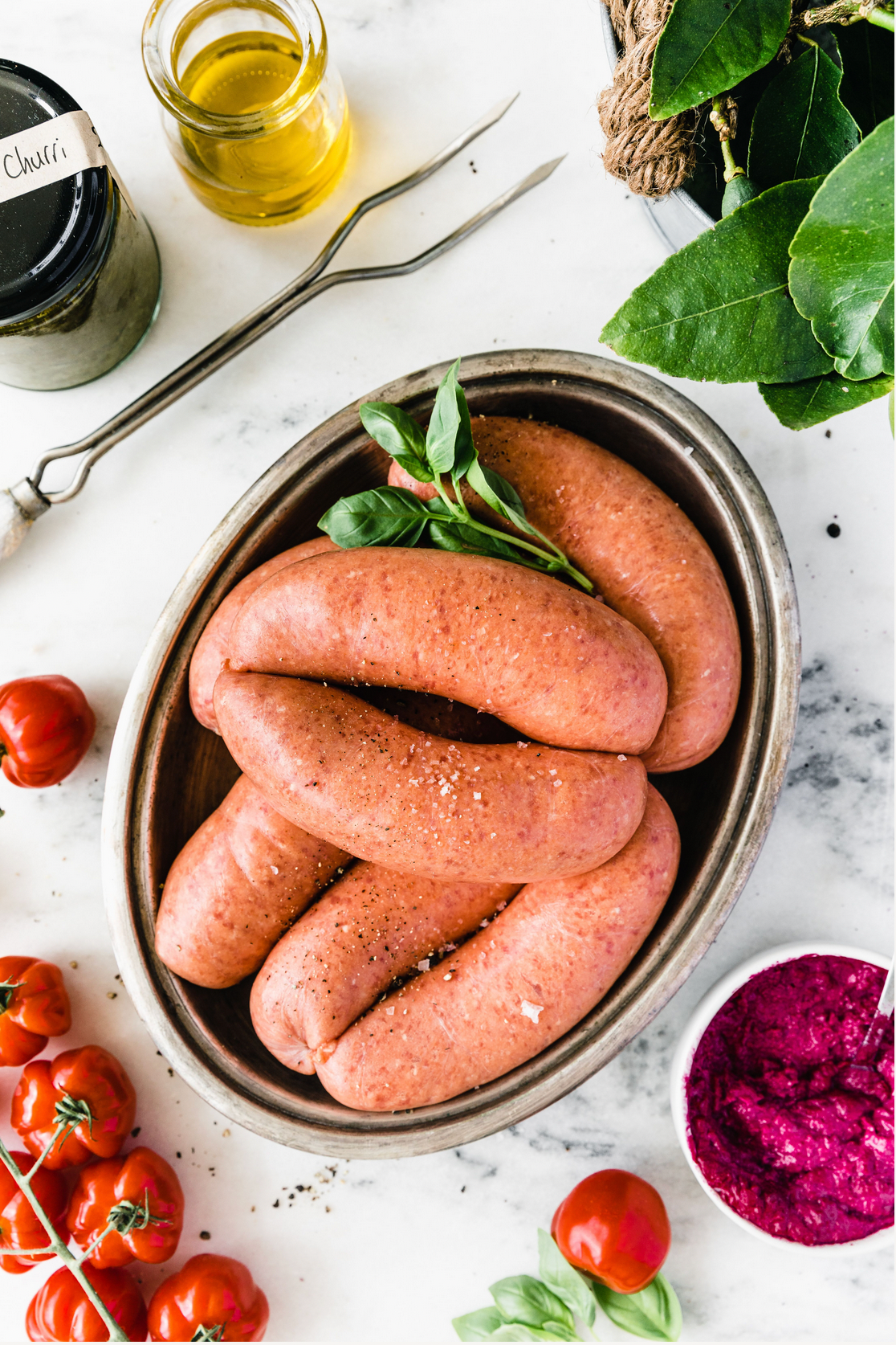 Handmade Original Beef Thick Sausages  (GF and preservative free) x 6