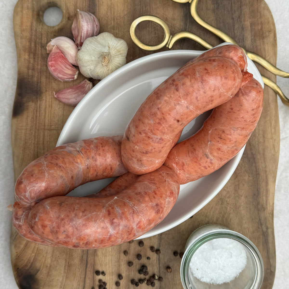 Handmade Original Beef Thick Sausages  (GF and preservative free) x 6