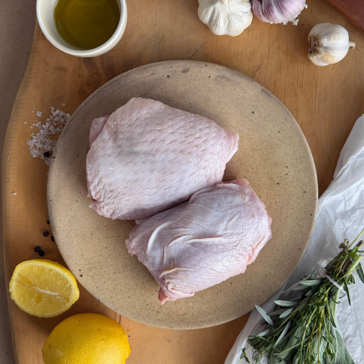 Chicken Thighs - Bone In, Skin On - 500gr